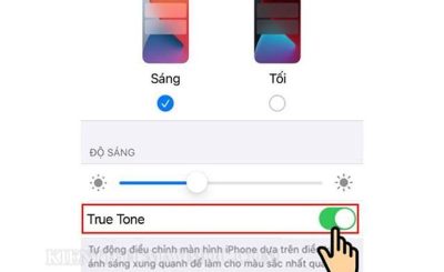 Chế độ True Tone trên iPhone